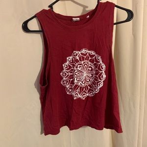 Burgundy PacSun crop-top